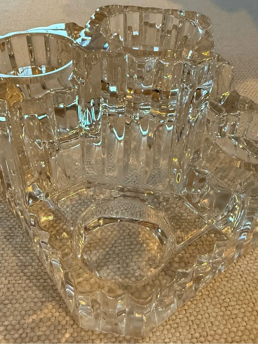 Vintage PartyLite Crystal Castle 5 Tier Tealight Candle Holder Germany